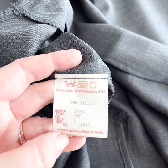 Pariscope Womens Maxi Collared Jacket Coat Long Sleeve Button Gray Size 3 - Picture 3 of 7